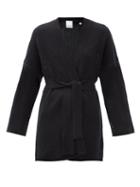 Matchesfashion.com Allude - Belted Wool-blend Cardigan - Womens - Black