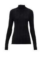 Matchesfashion.com Totme - Narano Roll-neck Ribbed Sweater - Womens - Black