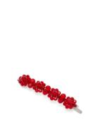 Matchesfashion.com Simone Rocha - Floral Crystal Hair Slide - Womens - Red