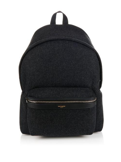 Saint Laurent Flannel Backpack