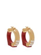 Matchesfashion.com Cercle Amde - She Couldn't Take It Crystal Earrings - Womens - Red