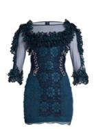 Christopher Kane Contrast-panel Ring-embellished Lace Mini Dress