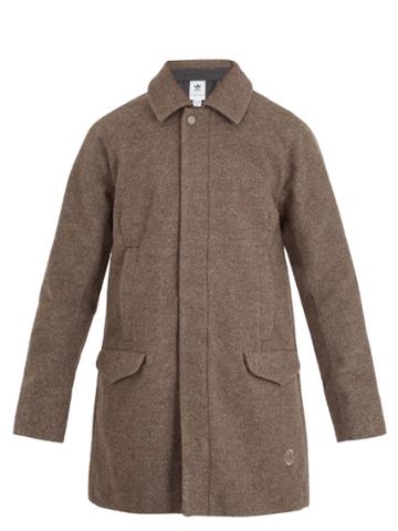 Adidas Originals By Wings + Horns Single-breasted Boucl-knit Coat