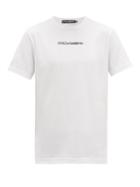 Matchesfashion.com Dolce & Gabbana - Logo Embroidered Cotton T Shirt - Mens - White