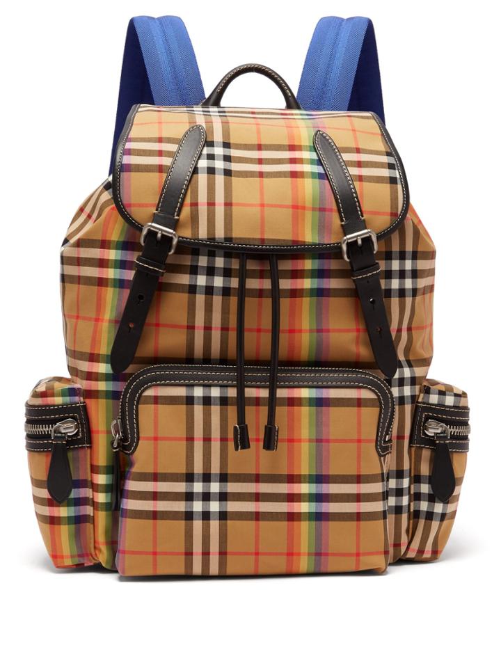 Burberry Rainbow Vintage Check Cotton Backpack