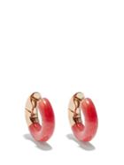 Ladies Jewellery Bottega Veneta - Jade & 18kt Gold-plated Silver Hoop Earrings - Womens - Red Gold
