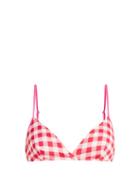 Matchesfashion.com Solid & Striped - The Brigitte Gingham Bikini Top - Womens - Pink
