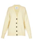 Jil Sander - Drop-shoulder Cashmere Cardigan - Womens - Light Yellow