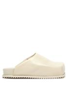 Yume Yume - Truck Slide Faux-leather Backless Loafers - Womens - Beige
