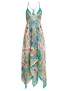 Etro Paisley-print Halterneck Satin Dress