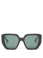 Gucci - Gg-logo Square Acetate Sunglasses - Womens - Black Green