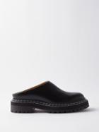 Proenza Schouler - Leather Backless Loafers - Womens - Black
