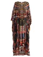 Matchesfashion.com Camilla - Dancing On My Own Silk Kaftan - Womens - Black Multi