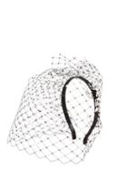 Matchesfashion.com Stephen Jones - Glow Crystal-embellished Veiled Headband - Womens - Black