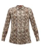 Matchesfashion.com Altuzarra - Chika Python-print Silk-blend Chiffon Blouse - Womens - Ivory