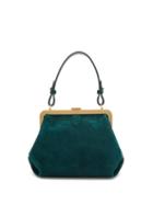 Matchesfashion.com Khaite - Agnes Small Suede Top-handle Bag - Womens - Green