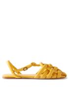Hereu - Cabersa Woven Padded-leather Sandals - Womens - Yellow