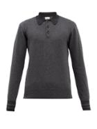 Oliver Spencer - Pablo Extra-fine Wool Polo Shirt - Mens - Dark Grey