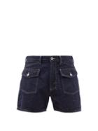 L.e.j - Selvedge Cotton-blend Denim Shorts - Mens - Indigo