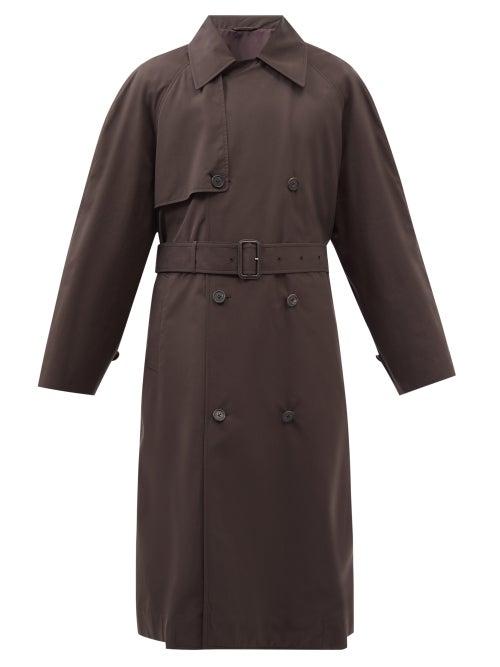 The Row - Omar Cotton-twill Trench Coat - Mens - Dark Brown