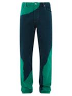 Matchesfashion.com Eckhaus Latta - El Jean Hand Dyed High Waist Jeans - Mens - Blue Multi