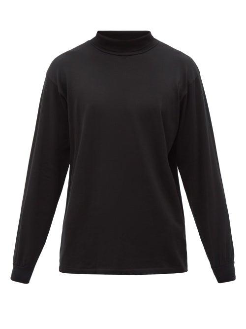 Auralee - Roll-neck Cotton-jersey Sweatshirt - Mens - Black