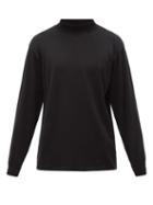 Auralee - Roll-neck Cotton-jersey Sweatshirt - Mens - Black
