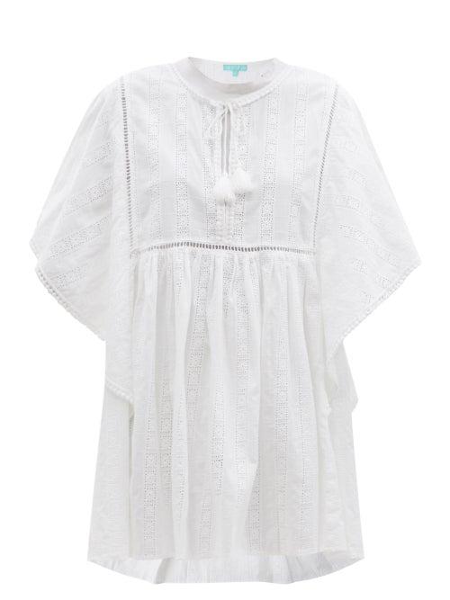Matchesfashion.com Melissa Odabash - Brooke Crochet-lace Cotton-calico Kaftan - Womens - White