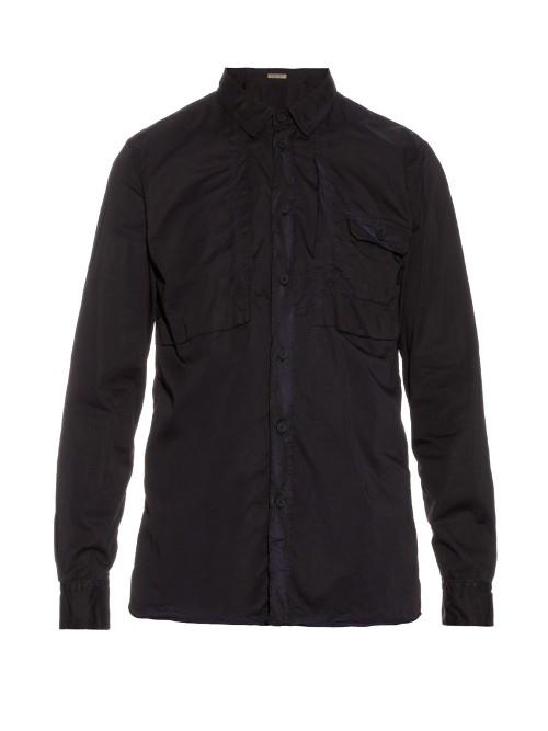 Bottega Veneta Point-collar Long-sleeved Cotton Shirt