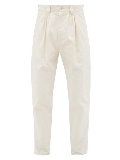 Matchesfashion.com Gucci - High-rise Cotton Trousers - Mens - White