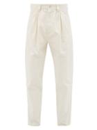 Matchesfashion.com Gucci - High-rise Cotton Trousers - Mens - White