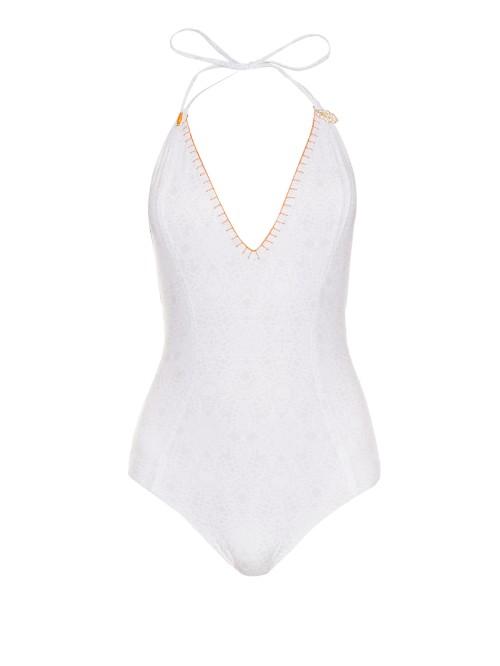 Biondi Boheme Lace-print Swimsuit