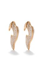 Bottega Veneta - Sharp Crystal & 18kt Gold-vermeil Earrings - Womens - Crystal