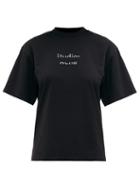 Matchesfashion.com Acne Studios - Logo Print Cotton T Shirt - Womens - Black