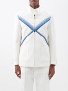 Casablanca - Envelope Crepe Zip-up Jacket - Mens - Off White