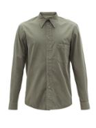 Matchesfashion.com Lemaire - Patch-pocket Cotton-poplin Shirt - Mens - Grey