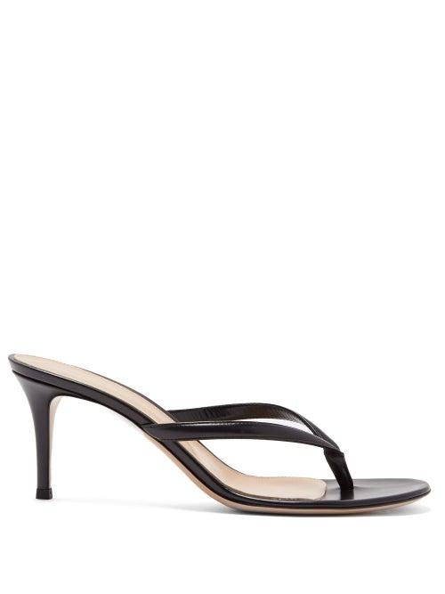 Matchesfashion.com Gianvito Rossi - Calypso 70 Leather Sandals - Womens - Black