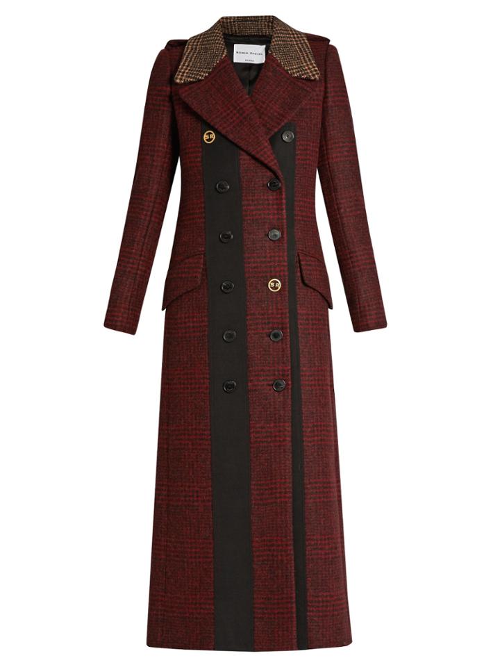 Sonia Rykiel Double-breasted Hound's-tooth Coat