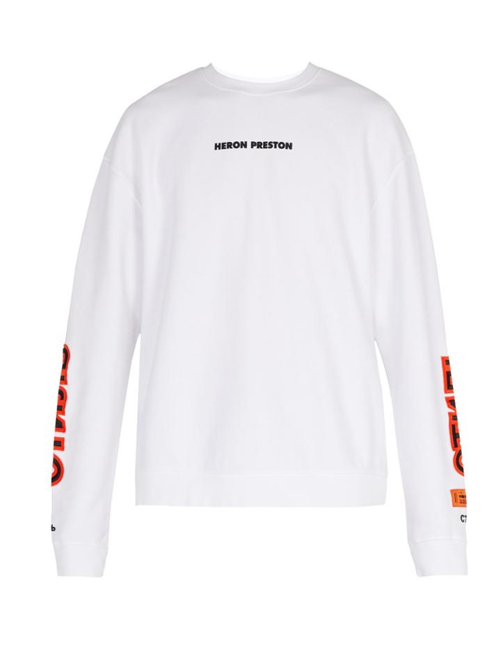 Heron Preston  Logo-print Cotton-jersey Sweatshirt