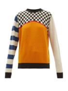 Matchesfashion.com The Elder Statesman - Checked Cashmere Sweater - Womens - Ivory Multi