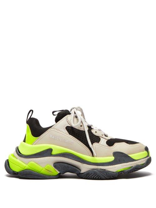 Matchesfashion.com Balenciaga - Triple S Low Top Leather Trainers - Womens - Grey Multi