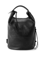 Lemaire - Grained-leather Backpack - Mens - Black