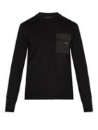 Matchesfashion.com Prada - Patch Pocket Wool Sweater - Mens - Black