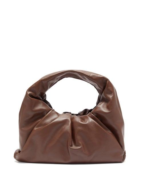 Matchesfashion.com Bottega Veneta - The Shoulder Pouch Small Leather Bag - Womens - Dark Brown