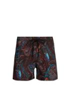 Matchesfashion.com Etro - Paisley Print Swim Shorts - Mens - Purple Multi