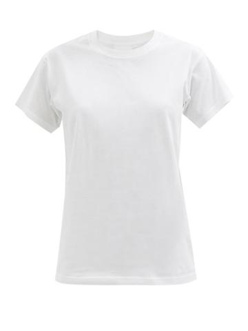 Ladies Beachwear Stockholm Surfboard Club - Alko Logo-print Organic-cotton Jersey T-shirt - Womens - White