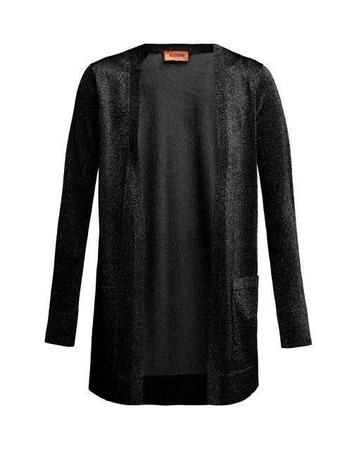 Matchesfashion.com Missoni - Metallic Longline Cardigan - Womens - Black