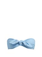 Matchesfashion.com Ephemera - Knotted Bandeau Bikini Top - Womens - Light Blue