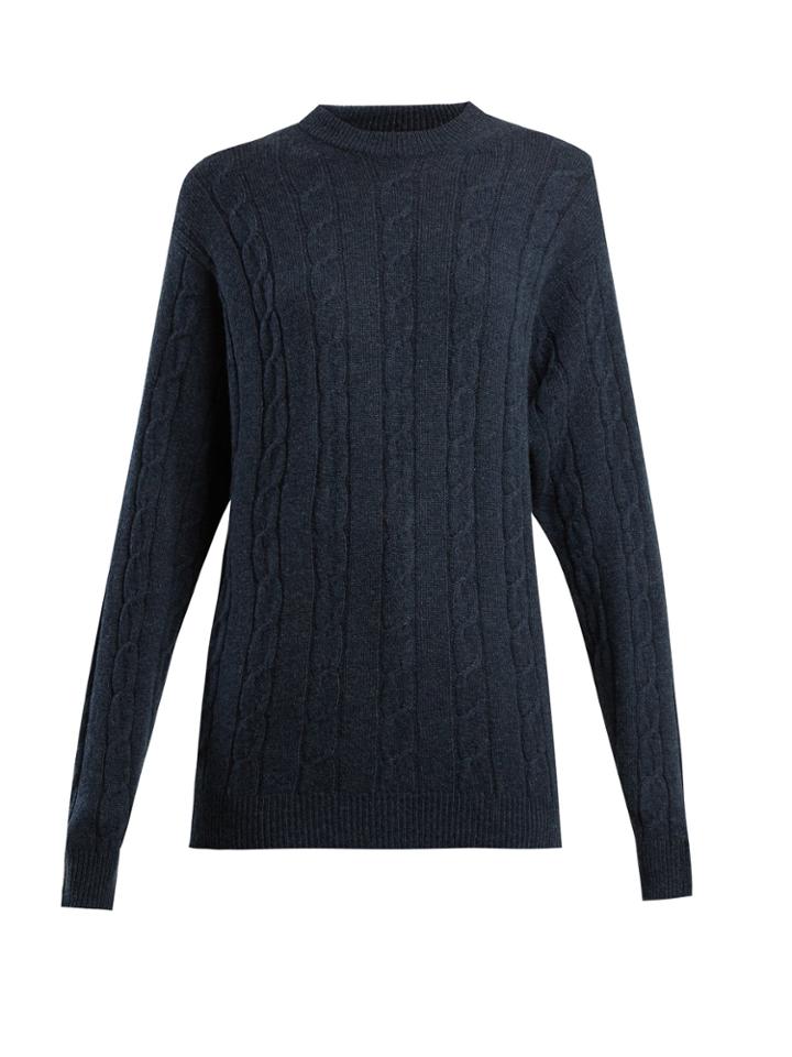 Connolly Clarke Cable-knit Cashmere Sweater