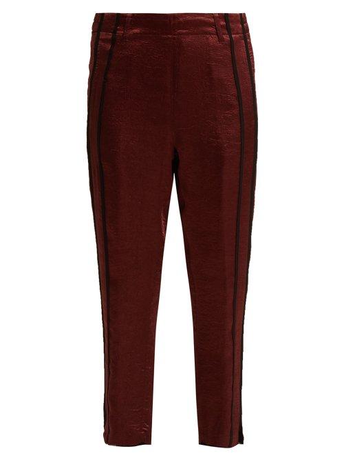 Matchesfashion.com Ann Demeulemeester - Lambeth Satin Trousers - Womens - Burgundy
